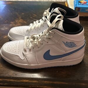 Jordan 1 mid legend/white blue black size 10